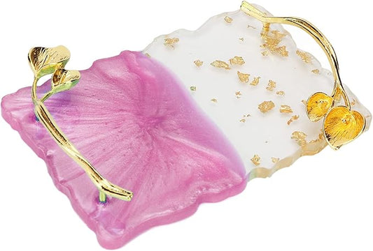 Resin Nail Palette Nail Palette Nail Art Makeup Display Board Manicure Stand Manicure Palette Nail Art Color Manicure Nails DIY Tool (Pink)-BrightBean Baby