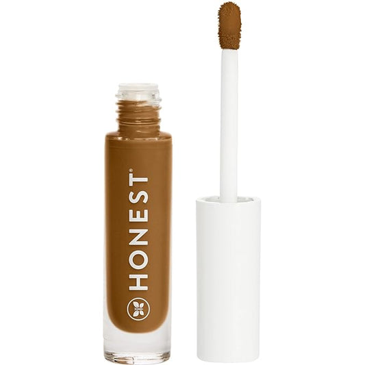 Honest Beauty Fresh Flex Concealer with Niacinamide + Vitamin E + Hyaluronic Acid | Vegan + Cruelty free | Mocha, 0.17 fl oz-BrightBean Baby