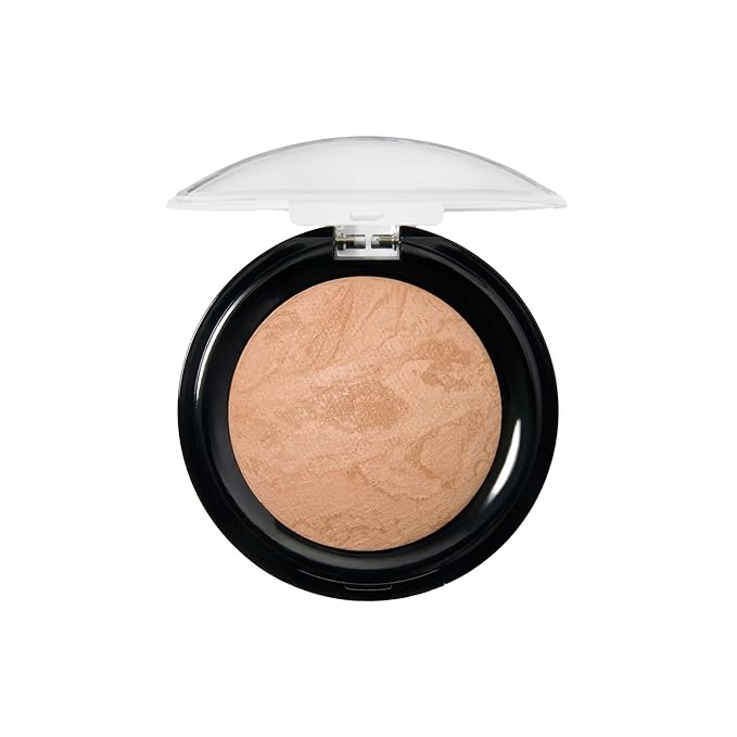 LAURA GELLER NEW YORK Award-Winning Baked Balance-n-Brighten To Go Travel Size Color Correcting Powder Foundation - Golden Medium - Buildable Light to Medium Coverage - Demi-Matte Natural-BrightBean Baby