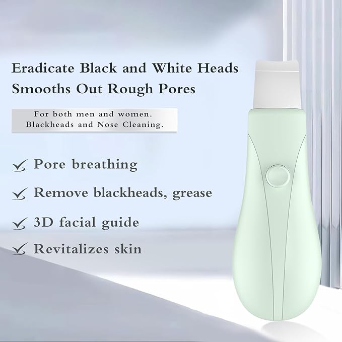 Skin Scrubber Face Spatula Skin Spatula Pore Cleaner Blackhead Remover Tools for Facial Deep Cleansing Skin Care Tool for Men and Women (Green)-BrightBean Baby