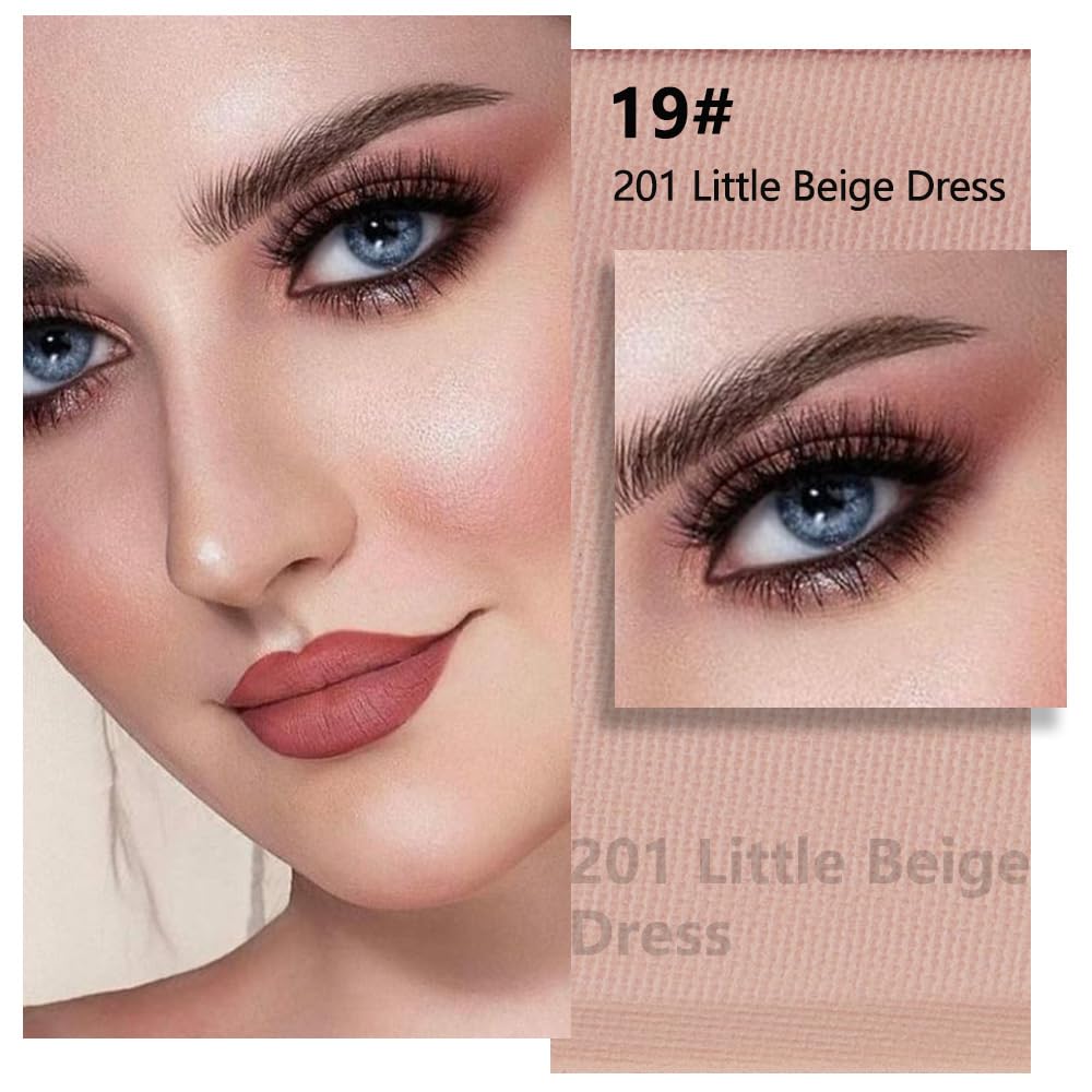 Matte Singe Eye Shadow Palette Makeup, Matte Nude Pink Monochrome Eyeshadow For Old Women, Mini Singe Pressed Pigmented Waterproof Sombras Para Ojos, Vegan, Talc, Paraben & Cruelty Free, 19-BrightBean Baby