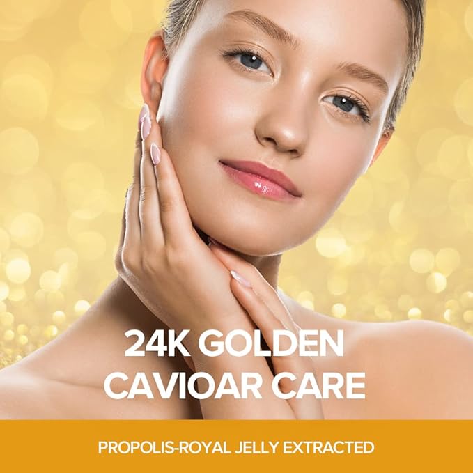 JMsolution Active Golden Caviar Nourishing Mask - Korean Skincare Facial Mask-Cavior extracted - collagen essense- 10 sheets for all skin type-BrightBean Baby