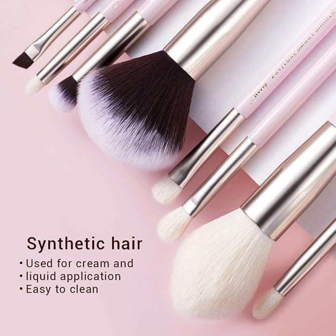 Jessup Makeup Brushes Set Professional Makeup Brush Eyeshadow Blending Powder Foundation Blusher Concealer 25pcs with Cosmetics Storage Box, Blushing Bride T295-BrightBean Baby