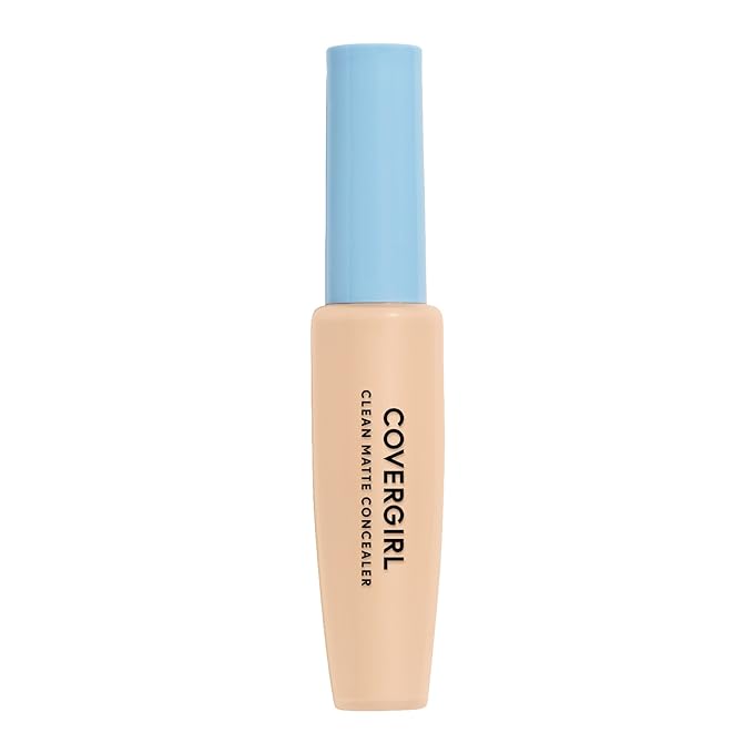 COVERGIRL - Clean Matte Concealer, Oil-Free, Lightweight Formula, Blendable, Natural-Looking Coverage, 100% Cruelty-Free-BrightBean Baby