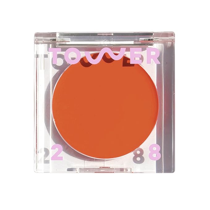Tower 28 Beauty BeachPlease Cream Blush for Cheeks and Lips - Multi-Purpose Lip and Cheek Tint in Orange Blush - for Sensitive Skin – Color GOLDEN HOUR, Luminous Finish-BrightBean Baby