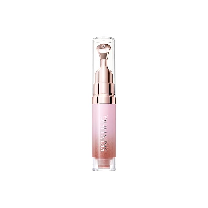 Hydrating Brightening Lip Serum, Nourishing Hydration Tinted Lip Stain, Plumping Lip Gloss with Polypeptide Squalane (02 Coral Rose)-BrightBean Baby