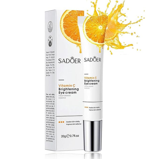 Eye Cream For Dark Circles, Anti Aging Eye Cream With Vitamin C, Hyaluronic-acid & Orange Extract, Under Eye Cream For Puffiness And Bags, Eye Cream For Reduce Fine Lines, Wrinkles & Dark Circles-BrightBean Baby