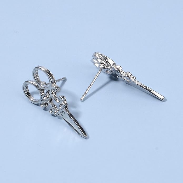 Punk Scissors Stud Earrings Gold Barber Earrings Minimalist Petite Earrings Personalized Earrings for Women and Girls Hair Stylist Gifts-BrightBean Baby