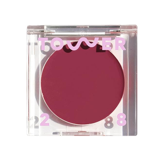 Tower 28 Beauty BeachPlease Cream Blush for Cheeks and Lips - Multi-Purpose Lip and Cheek Tint in Berry Blush - for Sensitive Skin – Color AFTER HOURS, Luminous Finish-BrightBean Baby