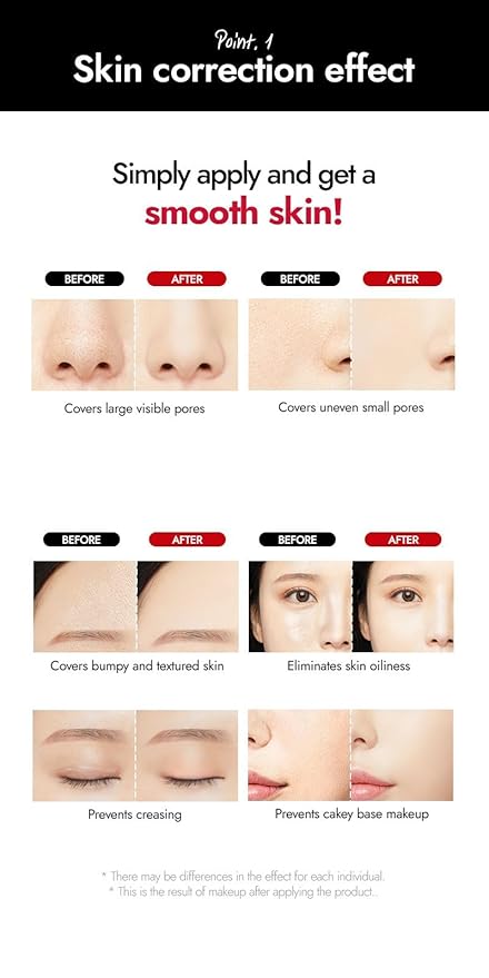 MERYTHOD PORE-CHAK Stick Primer Erasing Mattifying Hard Primer Stick, Filttered Effect, Easy Stick Type, Uneven&Pore Cover 0.4oz-BrightBean Baby