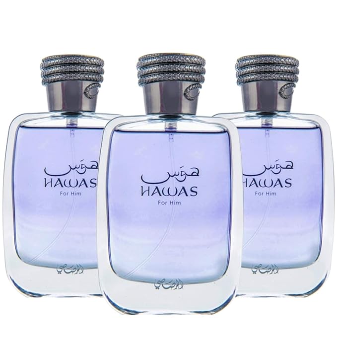 RASASI Hawas For Him EDP Spray 100ML (3.4 OZ) Long Lasting and Luxurious Scents for Men. (PACK OF 3)-BrightBean Baby