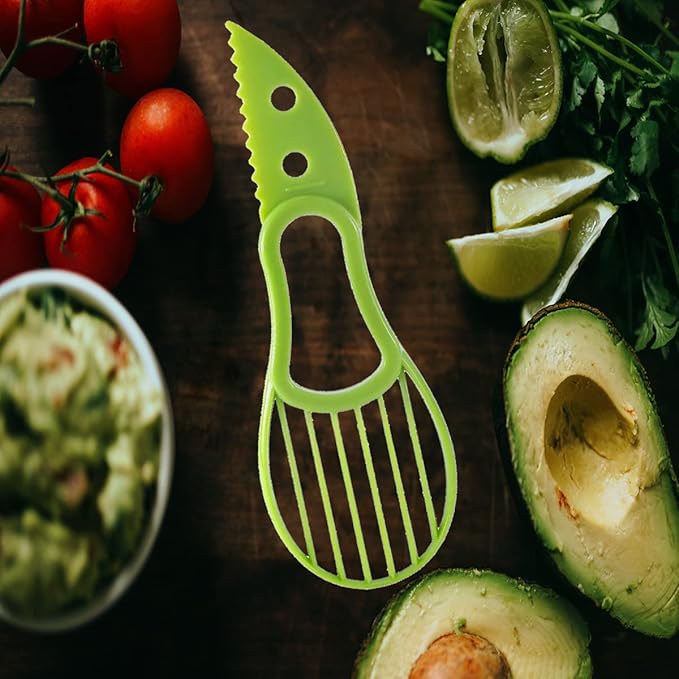 Avocado Cutter Tool - 3-in-1 Avocado Slicer and Pitter, Perfect for Mashing and Making Guacamole (2Pcs)