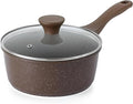 SENSARTE Nonstick Saucepan with Lid 2.5 Quarts - Granite Coating Medium Pot