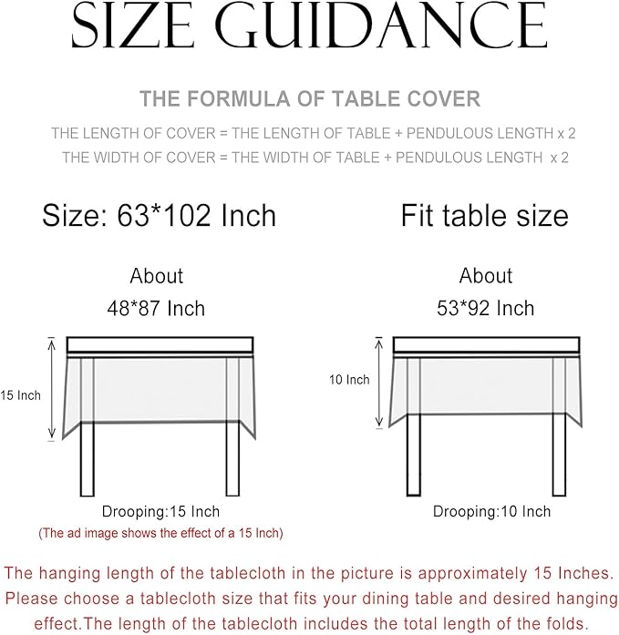 patdrea Designer Vintage Linen Long Tablecloth for Rectangle Table,French Soft Durable Floral Tablecloths,Colorful Table Cover for Kitchen Dining,Parties,Christmas,Thanksgiving,63"x102"-Puno