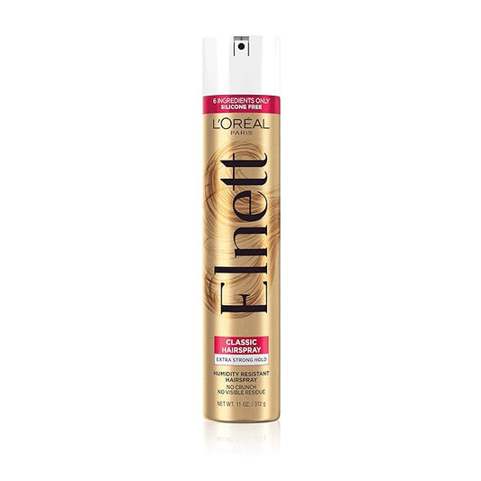 L'Oreal Paris Elnett Satin Extra Strong Hold Color Treated Classic Hairspray, 11 oz-BrightBean Baby