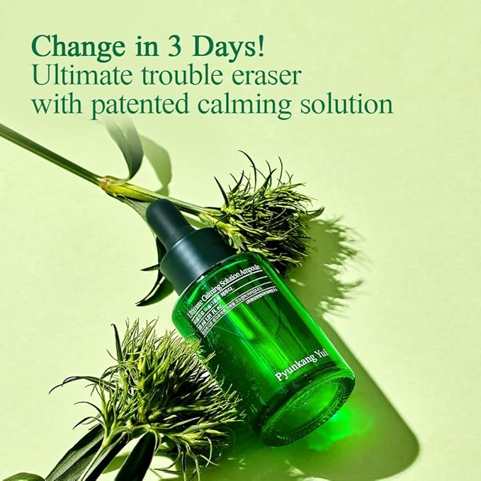 Pyunkang Yul PKY Ultimate Calming Solution Ampoule for Sensitive Skin with Patented Ingredients, Serum Intensely Calms & Soothes Redness with Cica & Tea Tree, Korean Skincare (1.01 Fl. Oz, 30ml)-BrightBean Baby