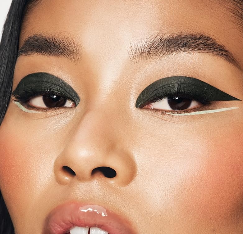 MAKE Beauty Liquid Line Waterproof Liquid Eyeliner Pen. Smudge-Proof Felt Tip for Precise Application of Lines, Wings, and Graphics. Long Lasting Eye Liner - Shade, Space Camp-BrightBean Baby