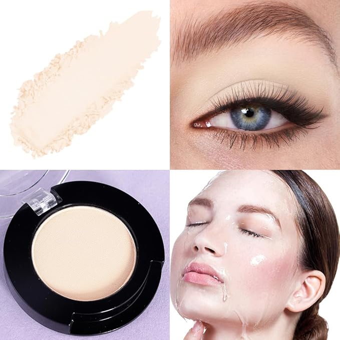 Single Matte Eyeshadow Makeup Palette, Neutral Beige Nude Eyeshadows Singles, Monochrome Eye Shadow Palette Makeup for Women, de sombras de ojos, Highly Pigmented Daily Evening Girls Eyeshadow-BrightBean Baby