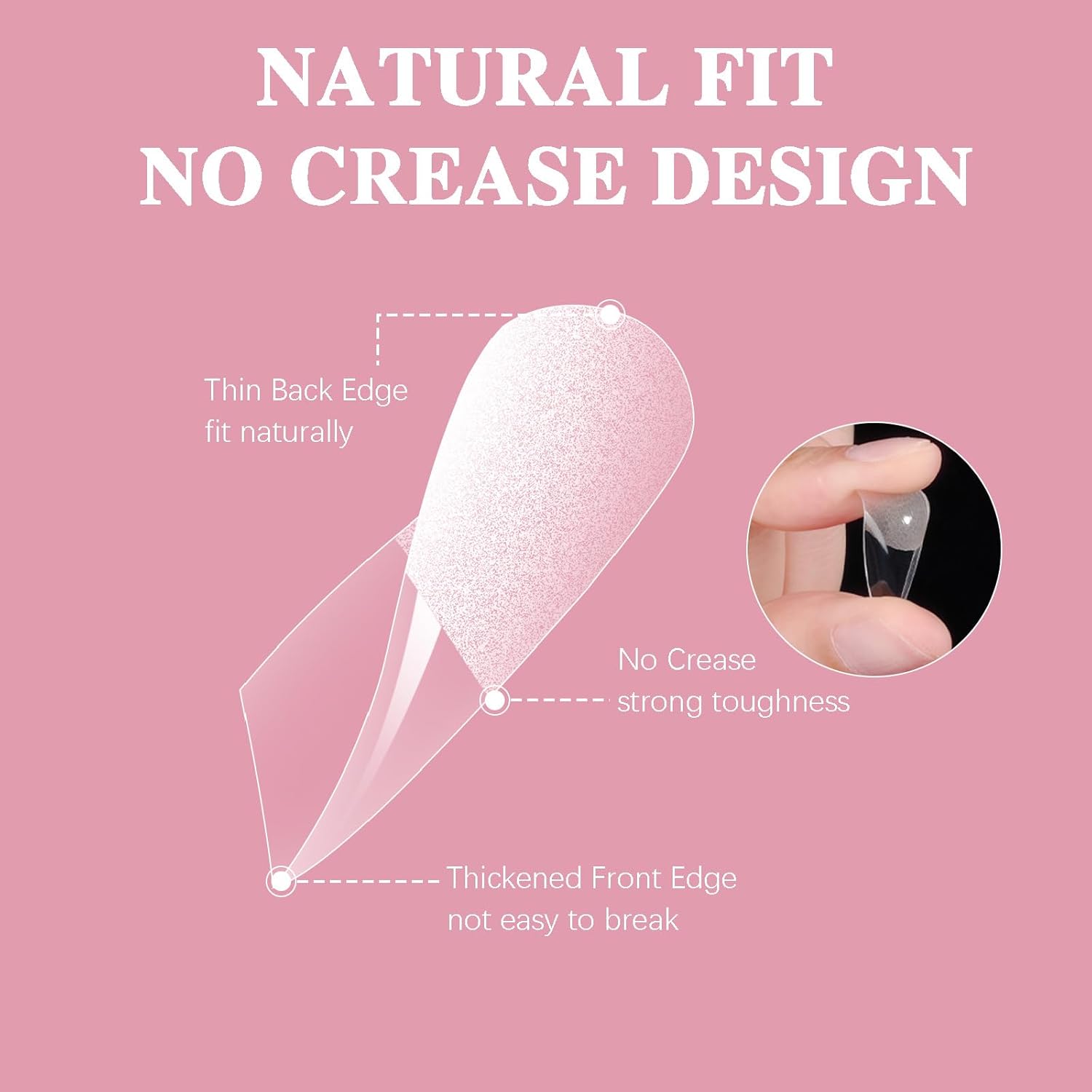 Short Square Nail Tips, SSWSBYKE 300pcs Soft Gel Nail Tips for Full Cover Pre-Shaped Acrylic Fake Nails Tips 15 Sizes Half Matte Press On Nails for Extension Home DIY Salon-BrightBean Baby