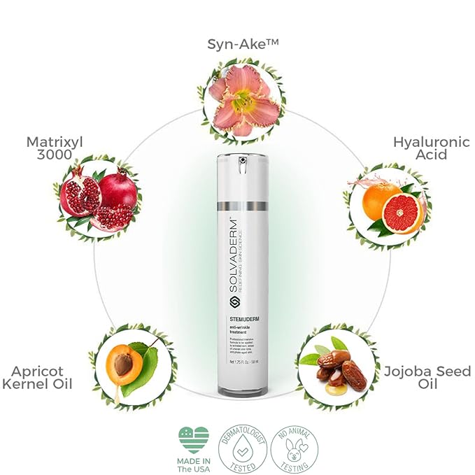 Stemuderm Face & Eye Cream - Anti Aging Skincare - Daily Moisturizer for Fine Lines, Wrinkles & Eyebags - Supports Production of Collagen & Elastin - Organic Stem Cell Complex - 1.7 oz (Pack of 2)-BrightBean Baby