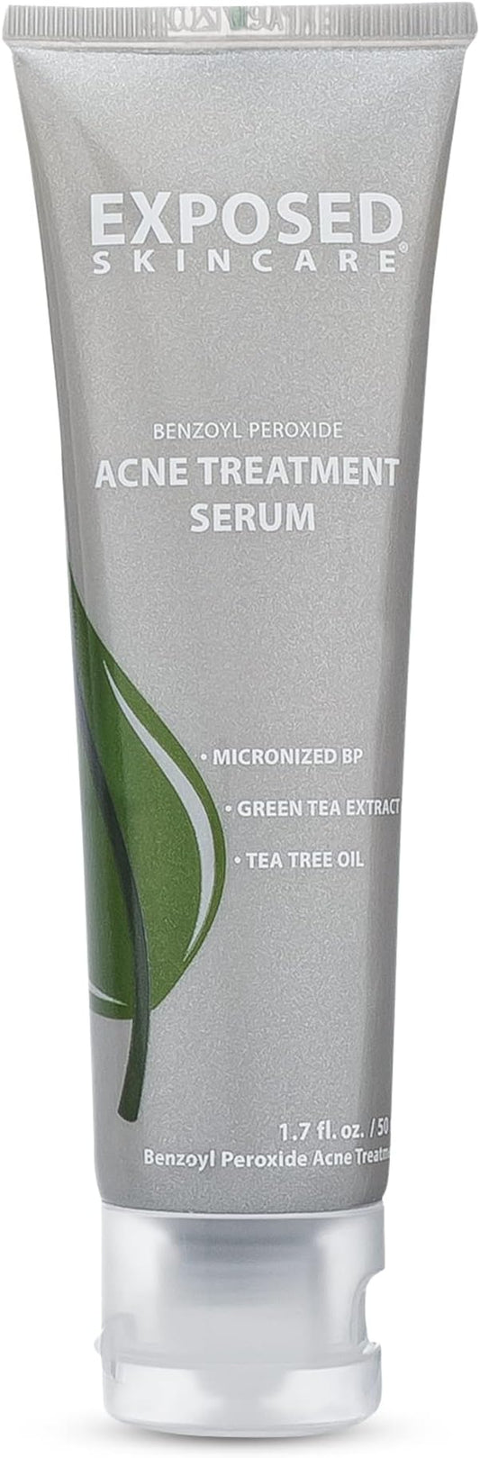 Exposed Skin Care Acne Treatment Serum Step 3 – Quickly Reduces Pimple Size and Redness - 12 Hour Spot Treatment - 3.5% Benzoyl Peroxide, Natural Green Tea & Tea Tree Oil-BrightBean Baby