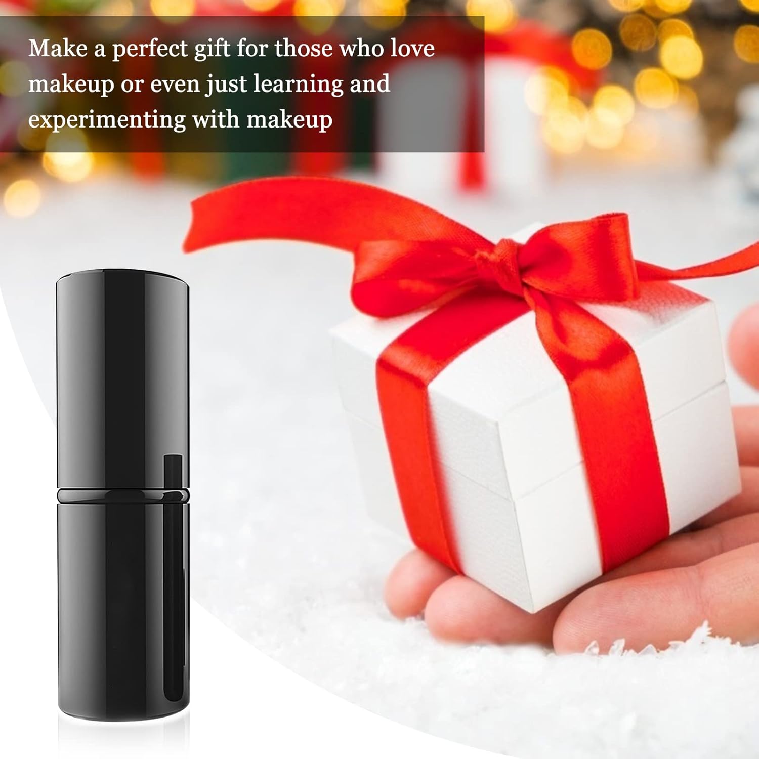 Falliny Retractable Kabuki Makeup Brush, Angled Travel Powder Blush Brush Foundation Makeup Brush with Cover for Blush, Sunscreen,Bronzer, Buffing, Concealer,Highlighter, Powder Cosmetics-BrightBean Baby