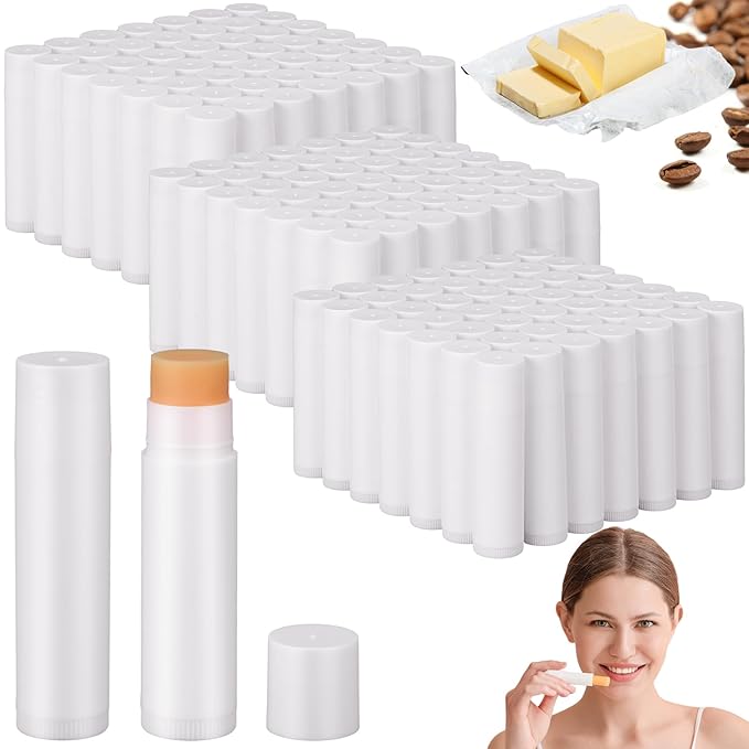 Demissle 150 Pcs Unlabeled Lip Balm Bulk Chapped Stick Blank Mini Lip Balm Gifts Moisturizing Lip Balms Favors for Women Homeless Wedding Bridal Shower Favors Baby Shower Guests Favors(Cocoa Butter)-BrightBean Baby