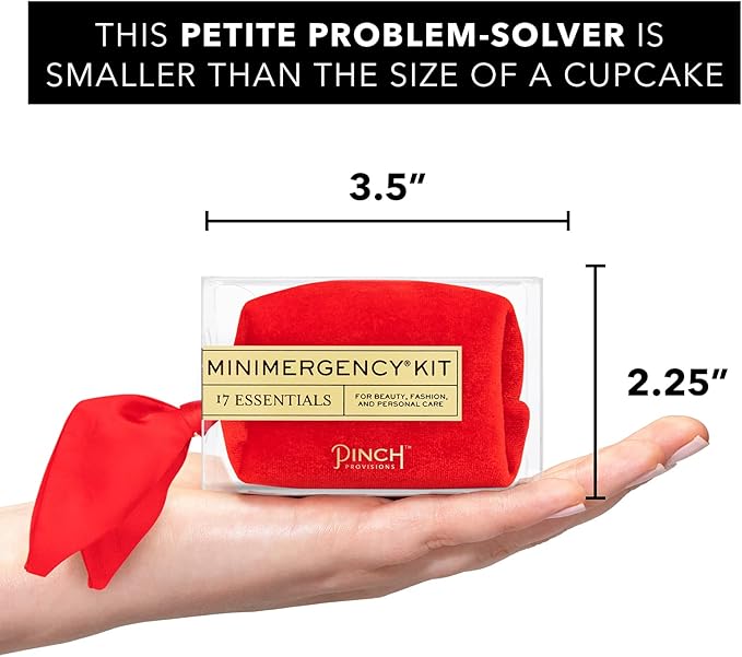 Pinch Provisions Velvet Minimergency Kit, for Her, Includes 17 Must-Have Emergency Essential Items, Compact, Multi-Functional Pouch, Gift for Parties and Birthdays-BrightBean Baby