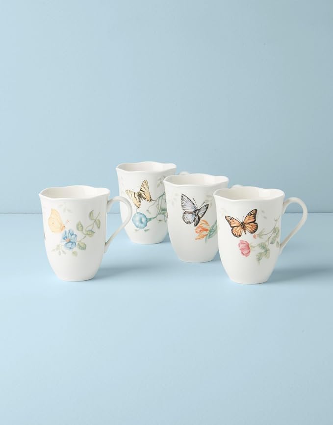 Lenox Butterfly Meadow 4-Piece Mug Set, 2.44, Multi