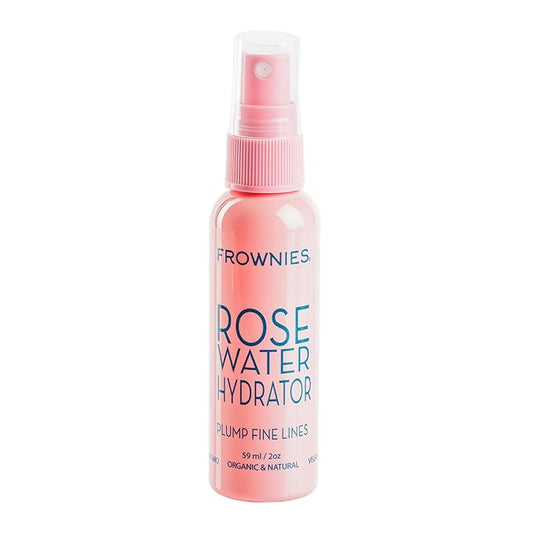 Frownies Rose Water Hydrator Spray - Hydrating Face Mist - Oil Control Toner for Face - Suitable for All Ages and Skin Types, 2oz-BrightBean Baby