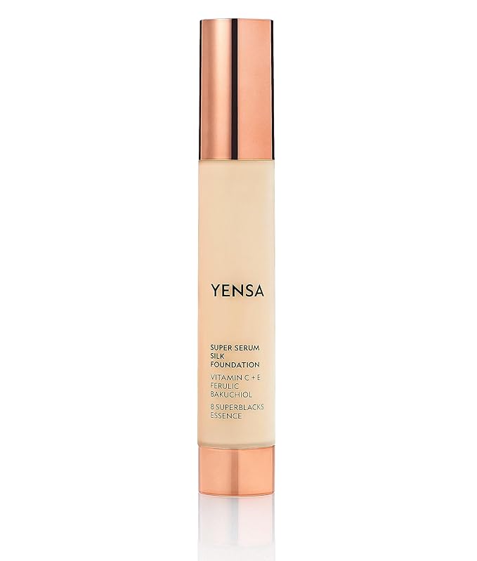 YENSA Super Silk Foundation - Full Coverage, Age-defying complex of Vitamin C, E, Ferulic, and Bakuchiol Oil (Fair 3) 1.0 fl oz-BrightBean Baby