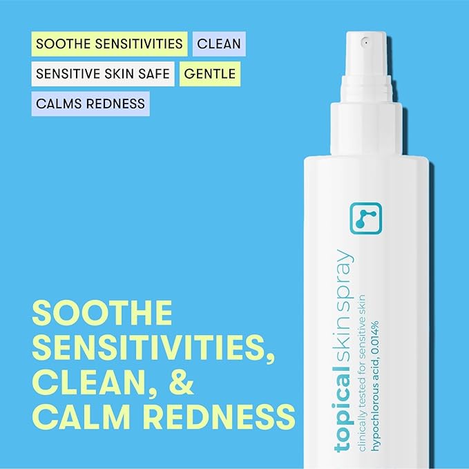 BRIOTECH Topical Skin Spray, Hypochlorous Acid Spray for Sensitive Skin, HOCl Facial Mist, Full Body Support Against Irritation, Calm Redness, Soothe Foot & Scalp, 8 oz (1 Pack)-BrightBean Baby