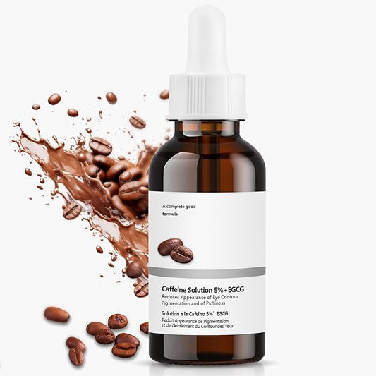 Caffeine Solution 5% + EGCG Eye Serum, 30ML Moisturizing Caffeine Eye Serum, Targets Dark Circles & Puffiness, Smooths Fine Lines-BrightBean Baby