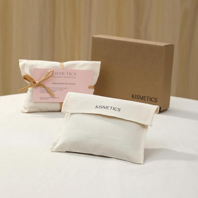 Natural Rose Quartz Weighted Eye Pillow for Relaxation, Sleeping, Yoga, SPA and Travelling, Cooling Eye Pillow, Reusable and Good Relaxation Gift for Women(Rose Quartz)-BrightBean Baby