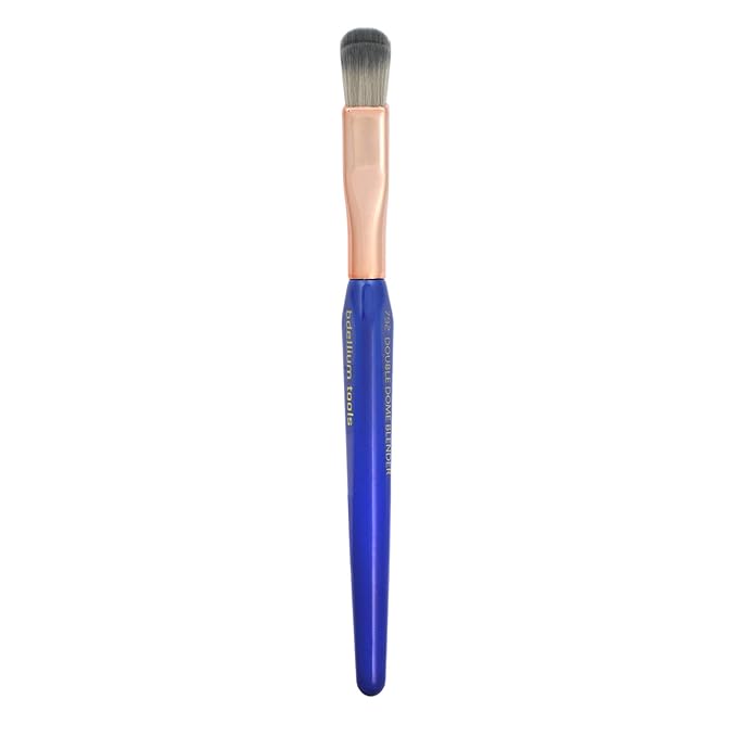 Bdellium Tools Professional Makeup Brush - Golden Triangle 792 Eye Double Dome Blender - With All Vegan and Soft Synthetic Fibers, For Effortless Application and Blending (Blue, 1pc)-BrightBean Baby