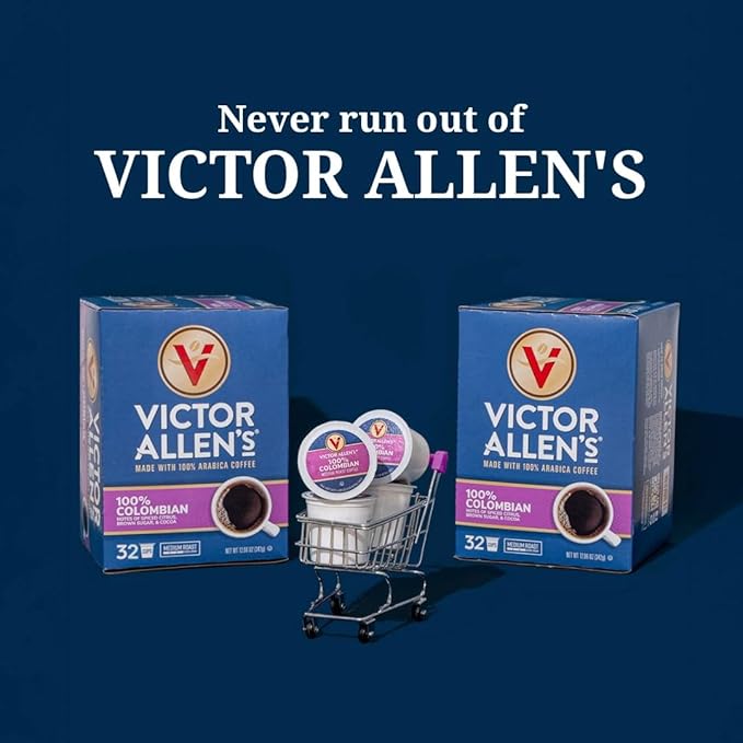 Victor Allen's Coffee Peppermint Bark Flavored, Medium Roast, 42 Count, Single Serve Coffee Pods for Keurig K-Cup Brewers