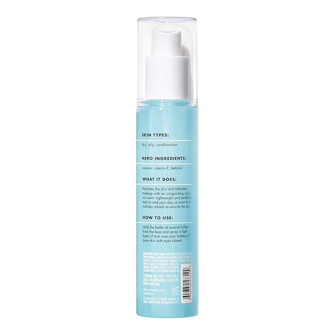 e.l.f. SKIN Holy Hydration! Hydrating Coconut Mist, Refreshes, Soothes & Invigorates Skin, Tropical Scent, 2.7 Fl Oz (Pack of 1)-BrightBean Baby