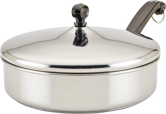 Farberware Classic Stainless Steel Saute Pan 2.75 Qt with Lid - Frying Pan