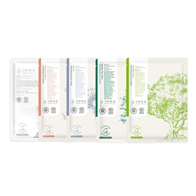 INNA FIRST PICK SET, Anti-aging, Deep Hydration, Soothing, Luxury Clean Beauty, Home SPA, EWG and COSMOS Certified, Pack of 5…-BrightBean Baby