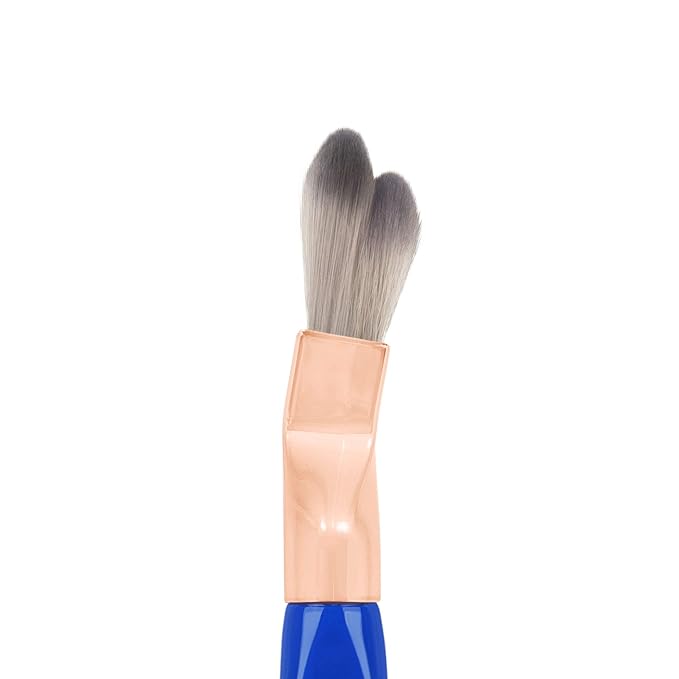 Bdellium Tools Professional Makeup Brush - Golden Triangle 952 Small Rounded Double Dome Blender - With All Vegan and Soft Synthetic Fibers, For Application & Blending (Blue, 1pc)-BrightBean Baby