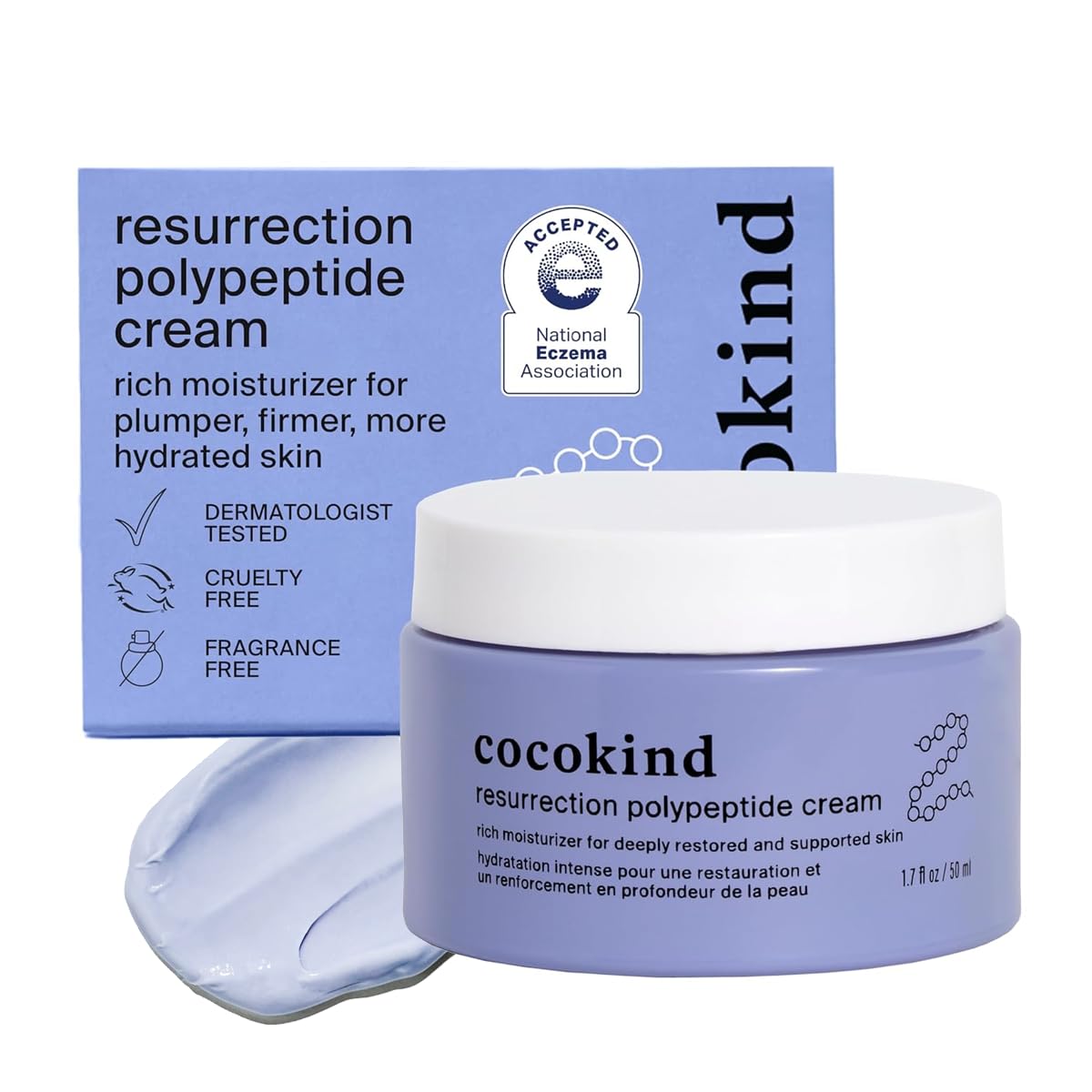Cocokind Resurrection Polypeptide Cream, Hydrating Face Moisturizer with Peptides and Squalane, Anti Aging Skin Barrier Repair Cream for Dry Skin-BrightBean Baby