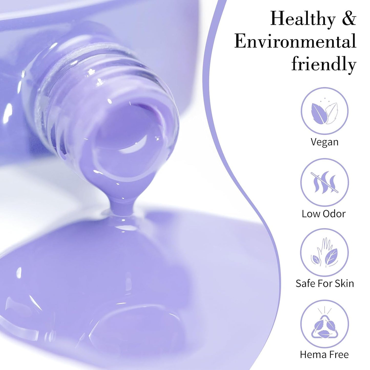 CANNI Purple Gel Polish, 1Pcs Cold Purple Nail Polish Gel High Gloss Soak Off UV Nail French Nail Manicure Salon DIY-BrightBean Baby