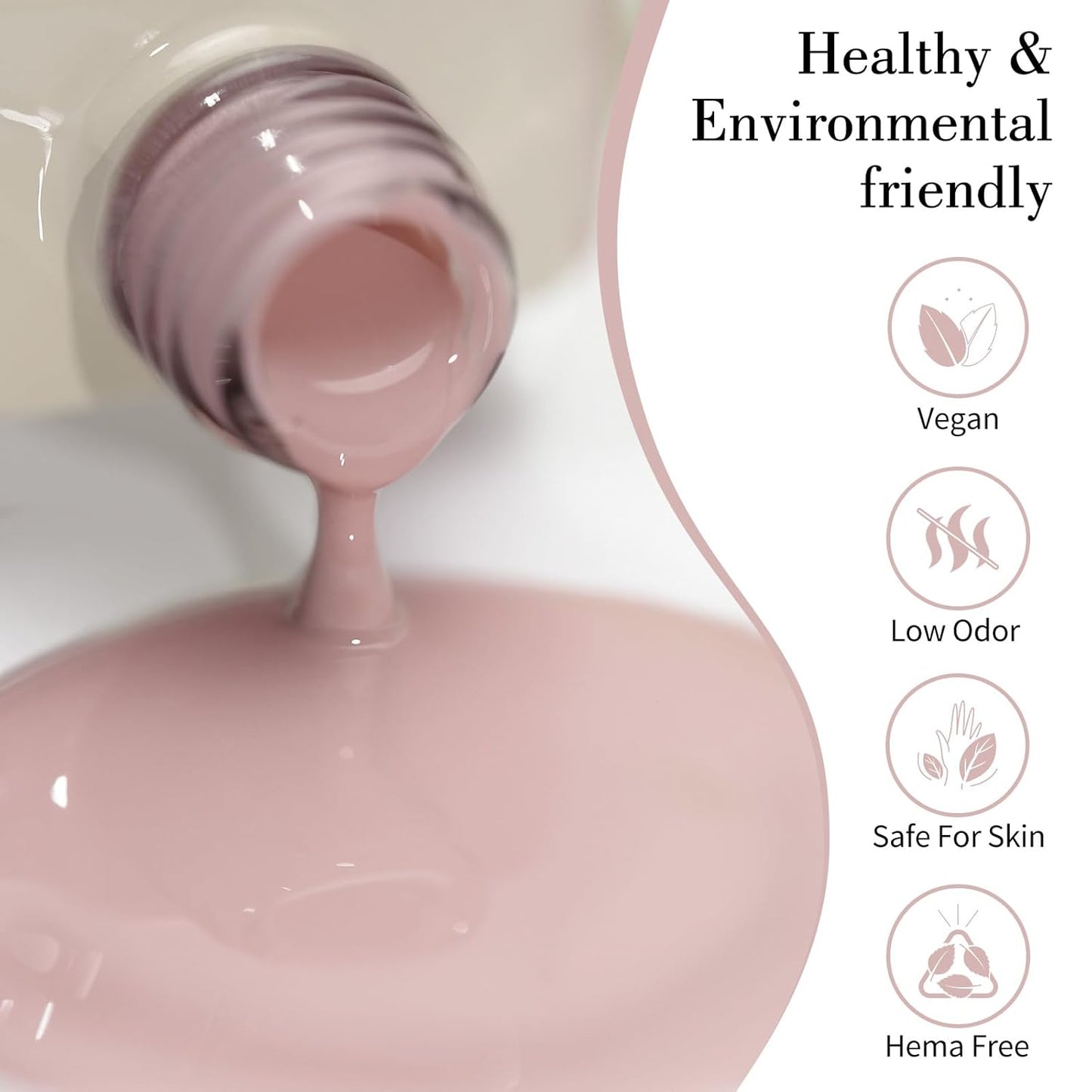 CANNI Nude Pink Jelly Gel Polish – 9ML Translucent Sheer Nude Soak-Off UV/LED Gel Nail Polish for DIY Manicure or Salon Use-BrightBean Baby