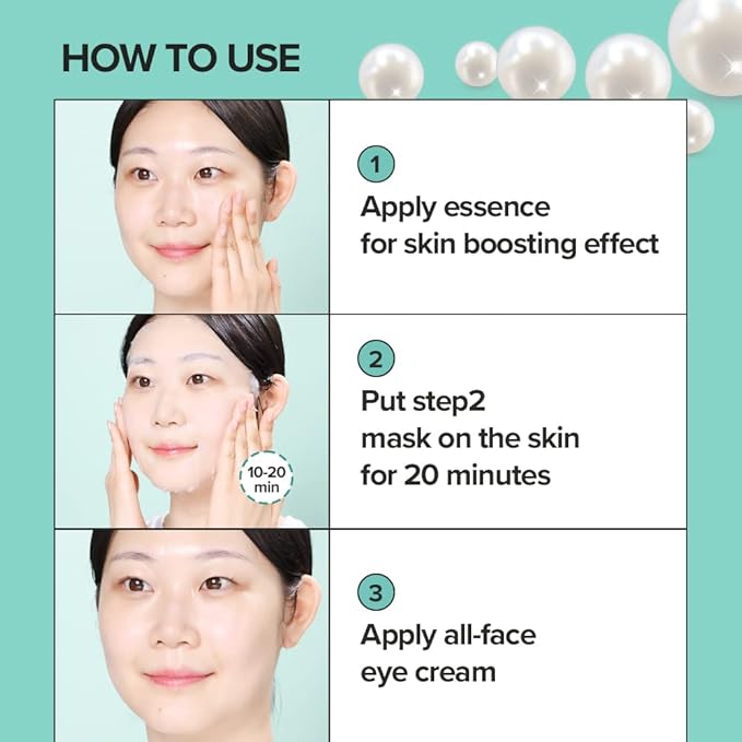 JMsolution Marine Luminous Pearl Deep Moisture 3 Step Skin Care Face Mask - Korean Skincare Facial Mask - boosting Brightening Moisturizing-10 Sheets for Dry Skin-BrightBean Baby