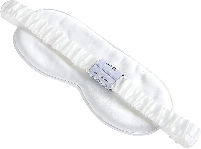 Silk Sleep Mask Light Blocking Luxury 100% Mulberry 19mm Silk Eye Mask Eye Cover Blindfold Ultra Soft Light & Comfy Anti Aging Skin Care with Travel Bag Gift Package-BrightBean Baby