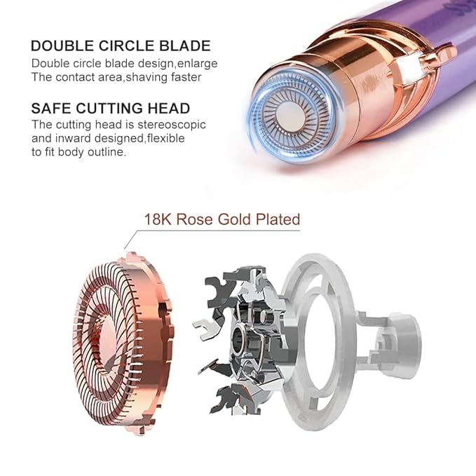 Gen 2 Replacement Heads Compatible With Flawless Facial Hair Remover For Women, Double Ring Replacement Blades For Old Flawless, 6 Count-BrightBean Baby