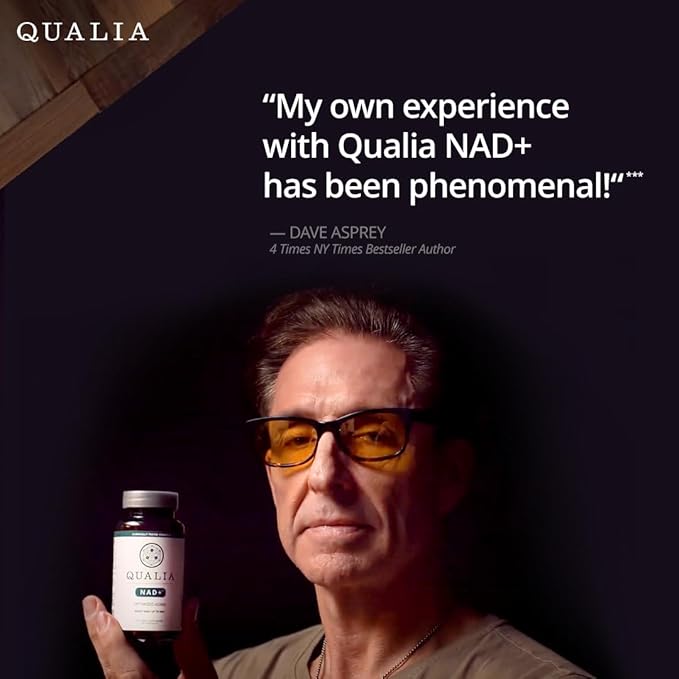 Qualia NAD Supplement — Clinically Proven to Boost NAD+ up to 67%. Optimized Aging, Energy, Focus. Elite NAD+ Booster Ingredients Nicotinamide Riboside (NIAGEN), Niacin, Niacinamide (1 Month Supply)-BrightBean Baby