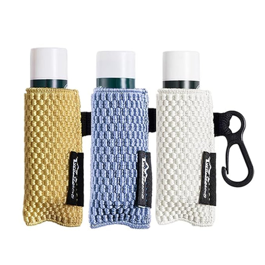 WKieason Lip Balm Sleeves Holder Keychain 3pcs Clip on Chapstick Keychain Holder Pouch Tight-Knit Elastic Lipstick Key Chain Holder-BrightBean Baby