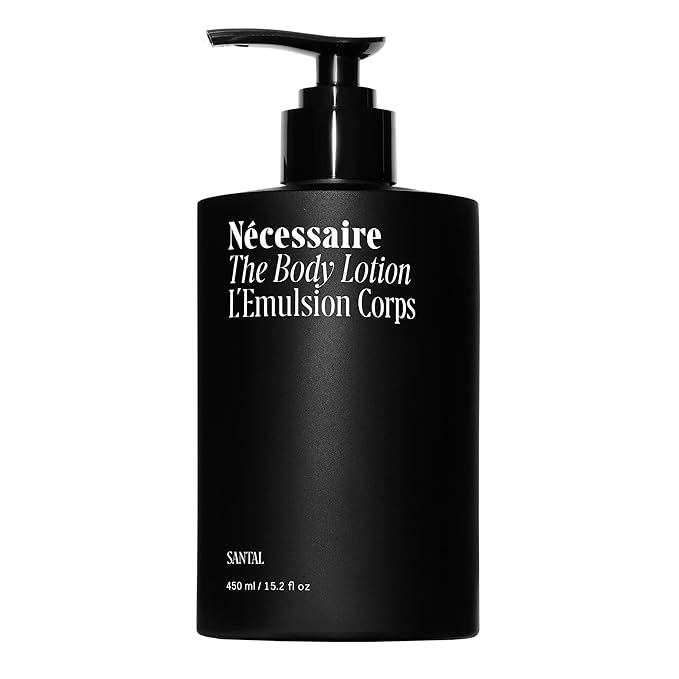 Nécessaire The Body Lotion with Pump. Santal. Multi-Peptide Firming Lotion to Moisturize, Firm, Strengthen. 2.5% Niacinamide, Vitamin C/E + Omega 6/9. 450ml / 15.2 fl oz-BrightBean Baby