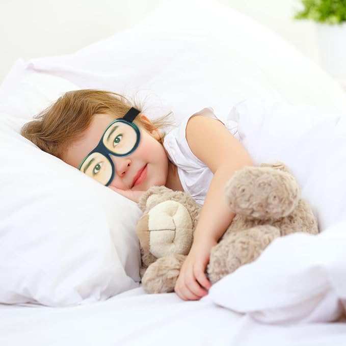 Honbay 3D Funny Eyeshade Soft Sleep Eye Mask with Adjustable Head Strap for Travel, Game, Party, Rest, Sleeping (Girl)-BrightBean Baby